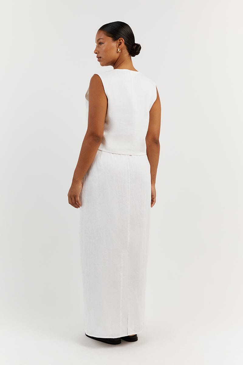 Dissh white sale linen skirt