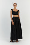 ABBY BLACK LINEN MAXI SKIRT