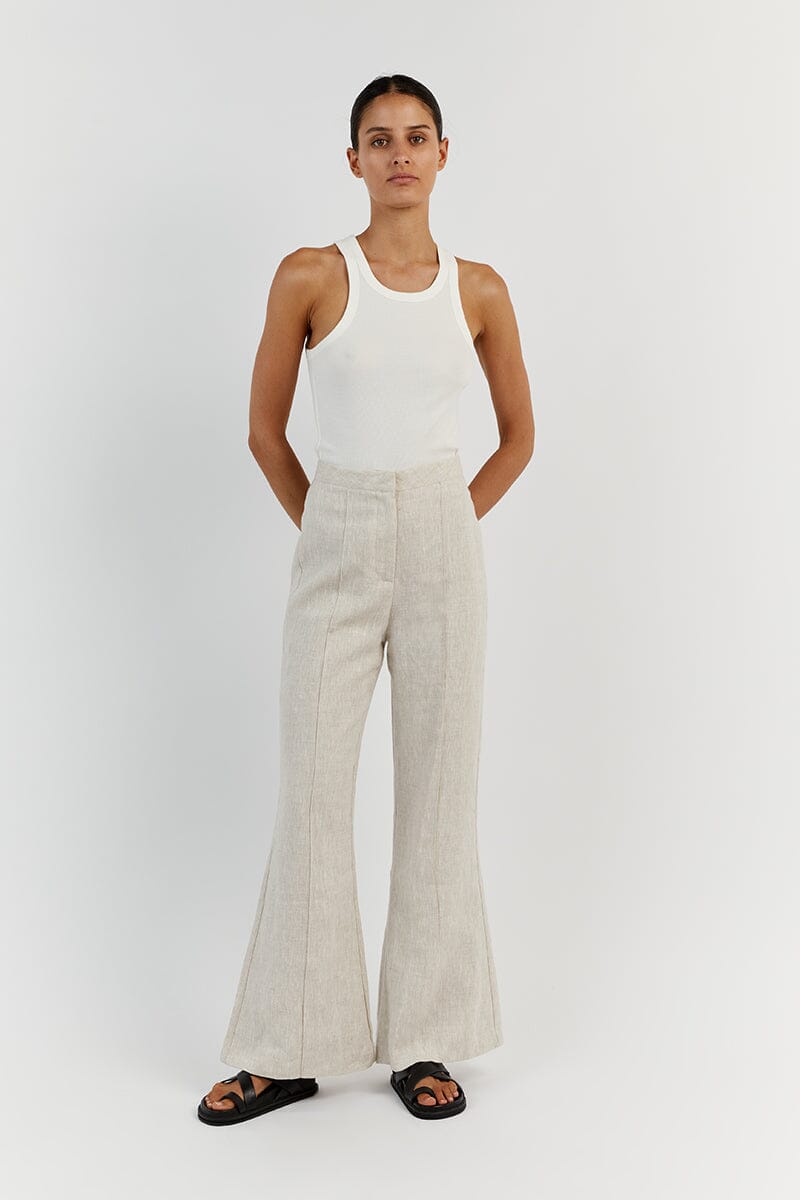 The Zephyr Linen Pants in Natural  WILD THE GANG