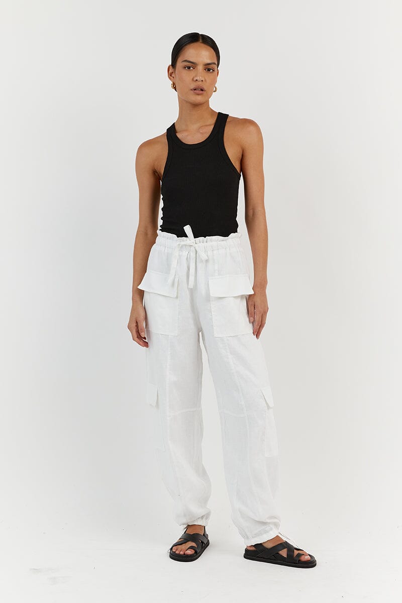 LNA Elastic Waist Pant in White – LNA Clothing