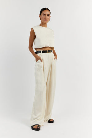 Summer Breeze Top and White Trousers Set  BInfinite