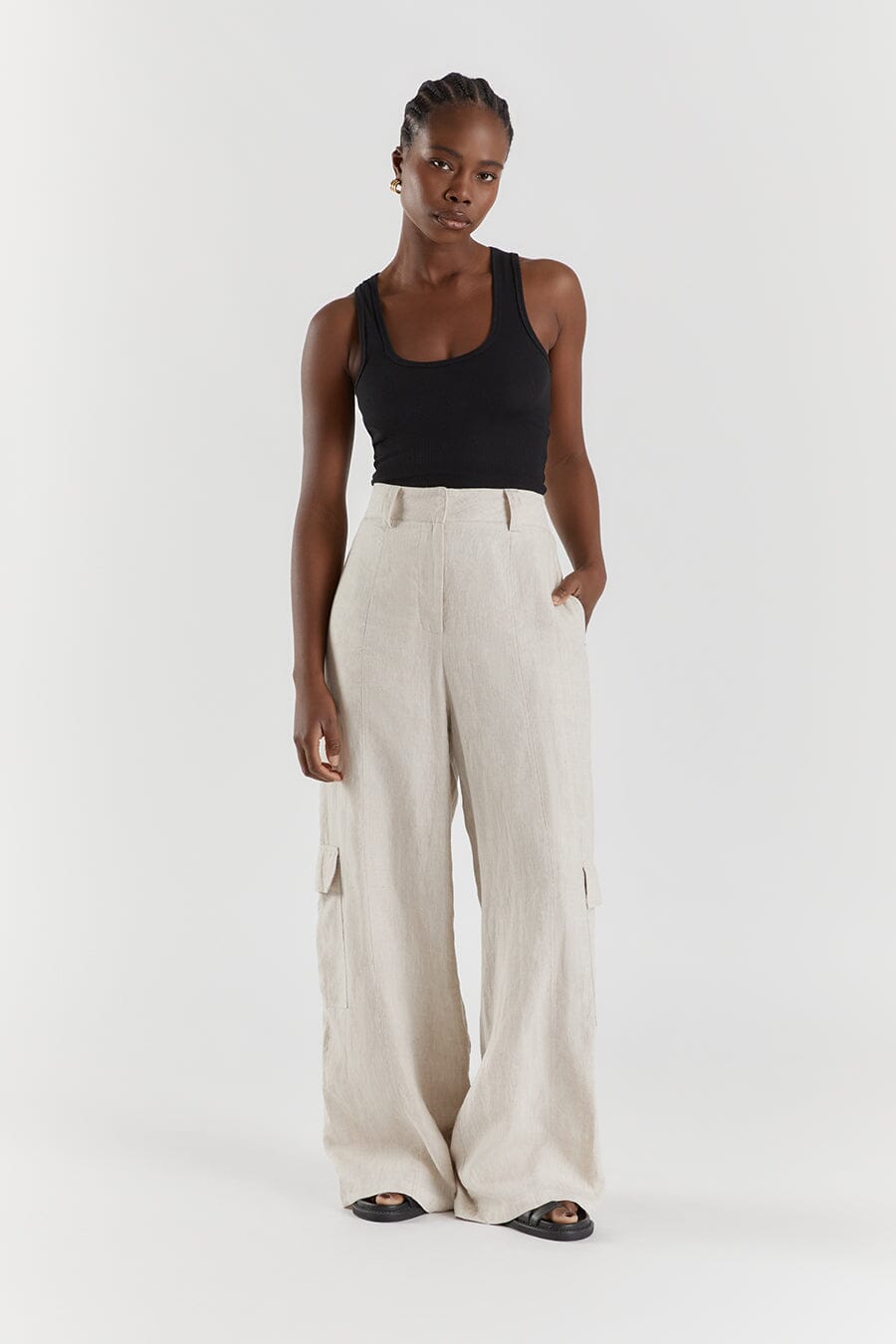 Linen wide clearance leg palazzo pants