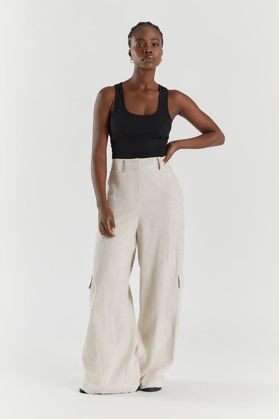 Straight leg outlet linen pants