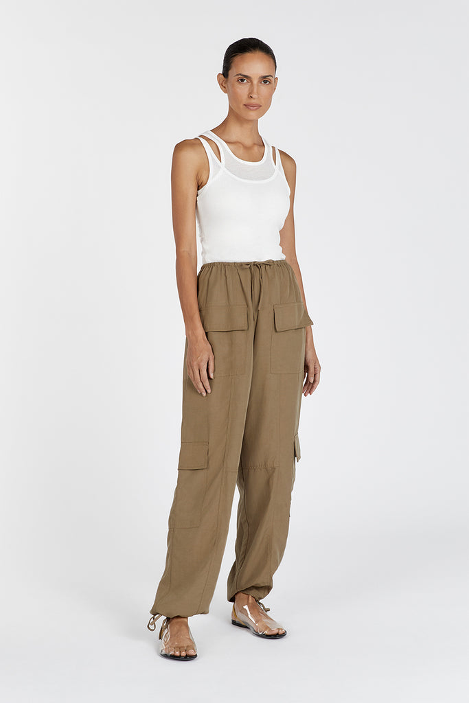 HEIDI FERN TENCEL BLEND CARGO PANT | Dissh