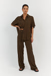 MILA CARAMEL DRAWSTRING PANT