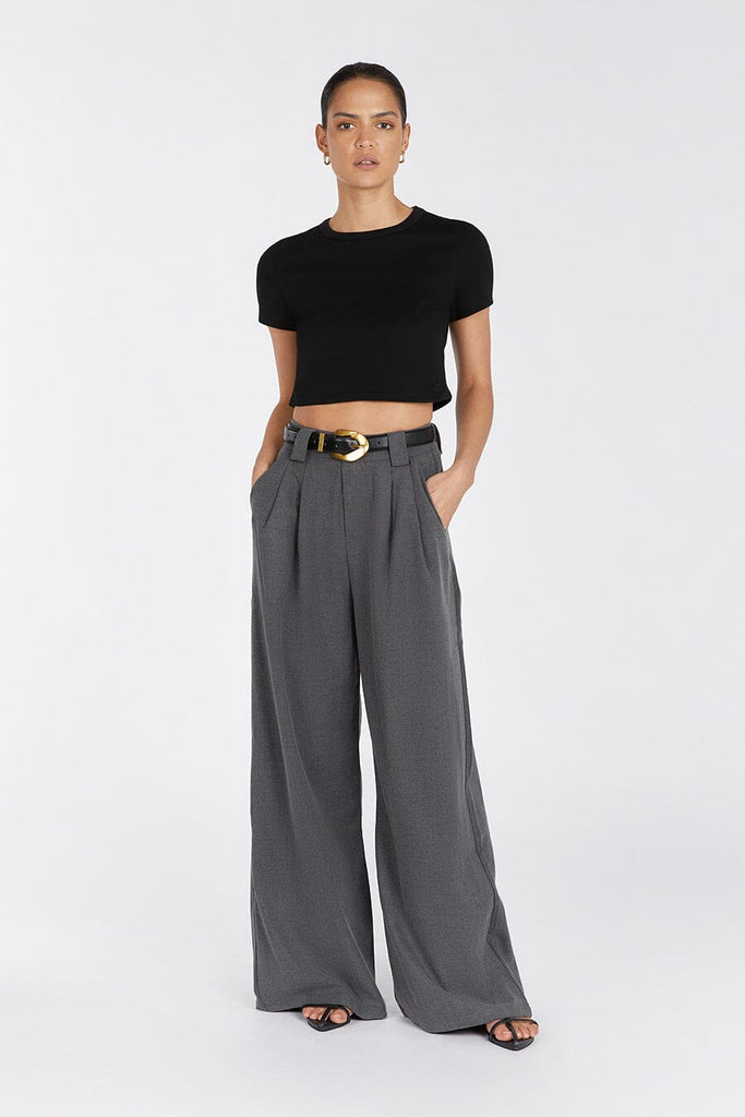 HARLEY CHARCOAL WOOL BLEND PANT | Dissh