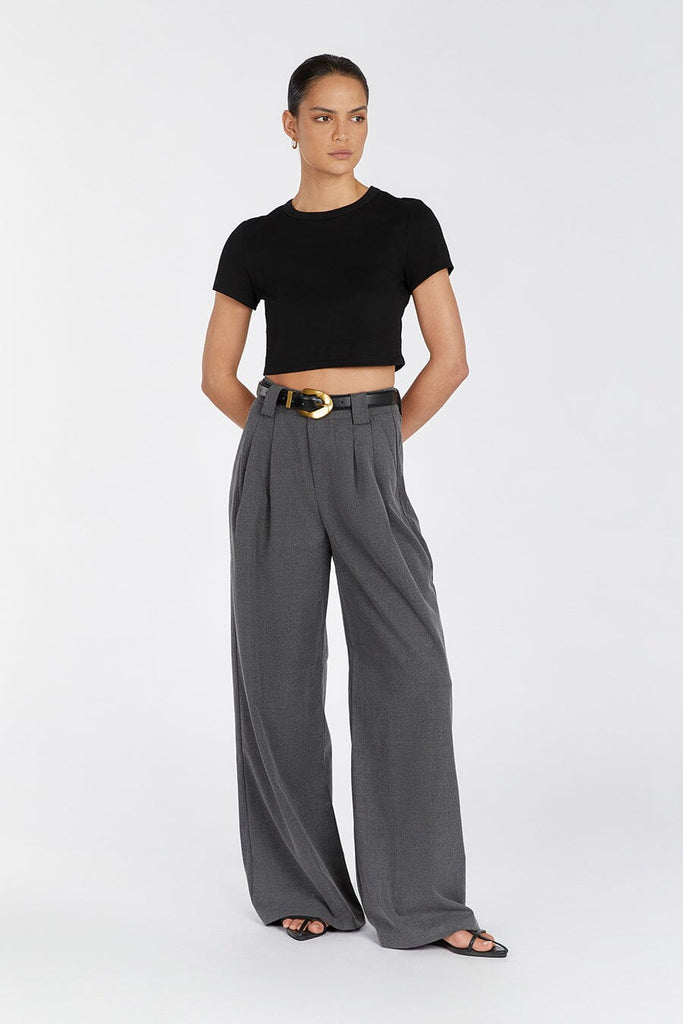 HARLEY CHARCOAL WOOL BLEND PANT | Dissh