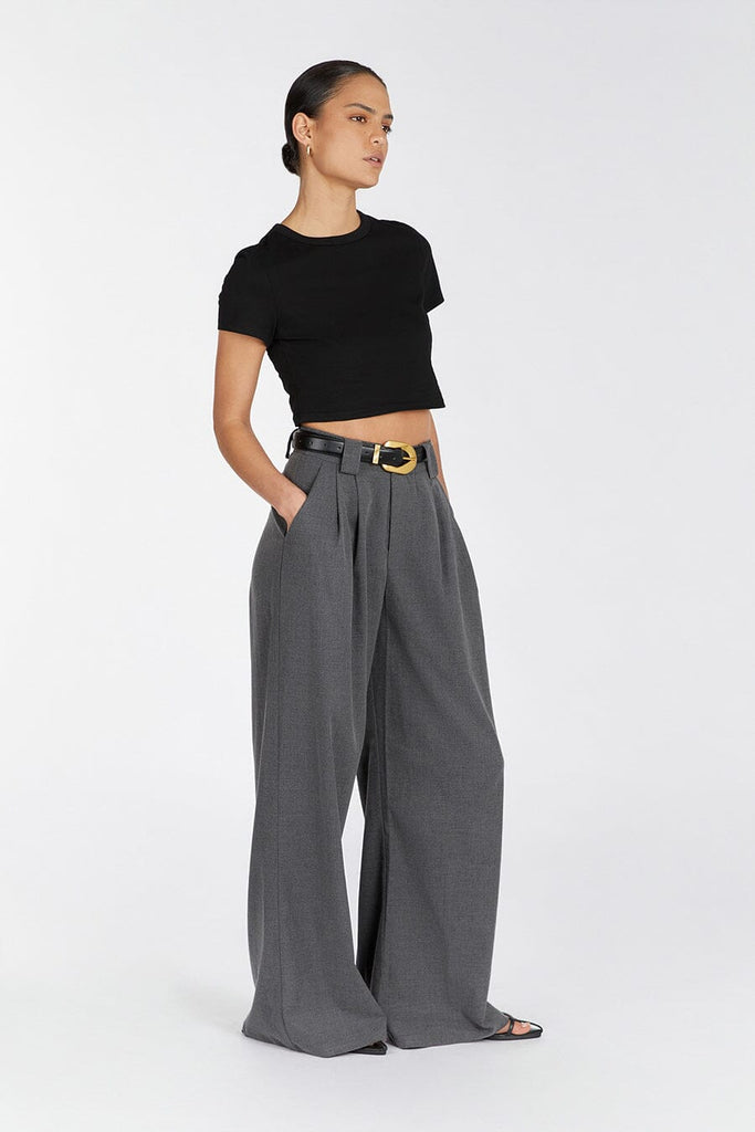 HARLEY CHARCOAL WOOL BLEND PANT | Dissh