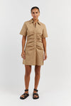 ALLISON WHEAT COTTON MINI DRESS