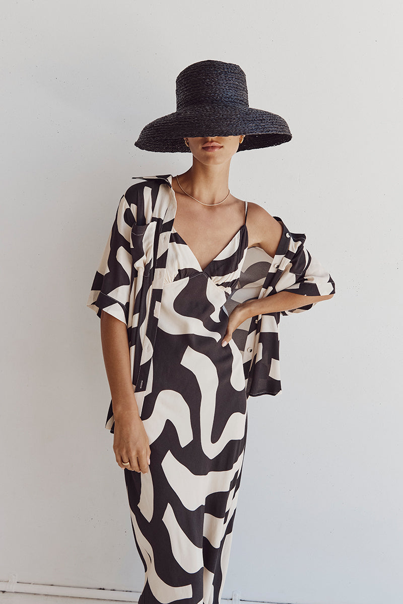 NINA CREAM BIAS CUT MIDI DRESS Clothing DISSH Boutiques 