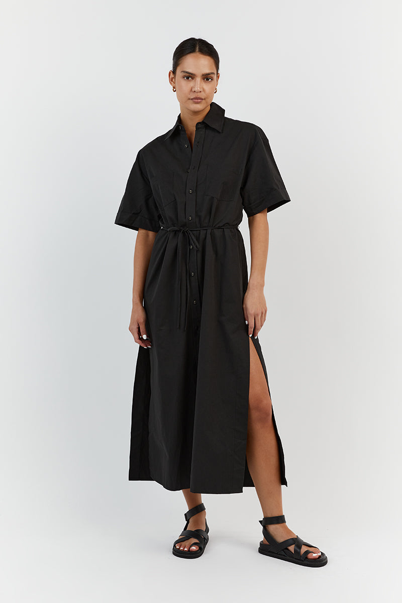 Black cotton 2024 tshirt dress