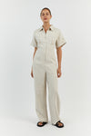 LILY NATURAL LINEN BOILER SUIT