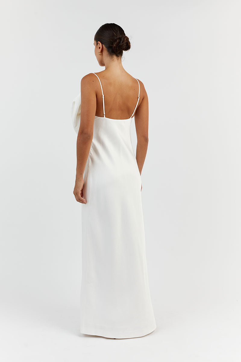 AISLE WHITE FRONT BOW MIDI DRESS Clothing DISSH Boutiques 