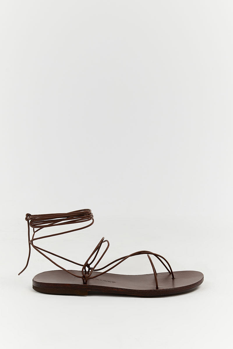 MARIA FARRO AELIA DARK BROWN SANDAL Dissh