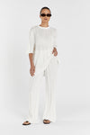 EMERY OFF WHITE WIDE LEG PANT