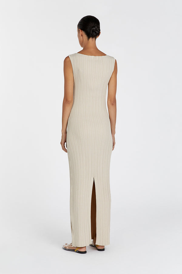 SIENNA STONE KNIT MIDI DRESS Dissh