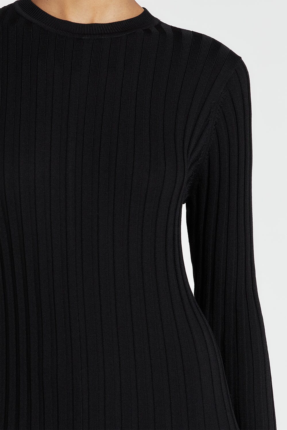 ADA BLACK LONG SLEEVE MIDI DRESS Clothing DISSH Boutiques 