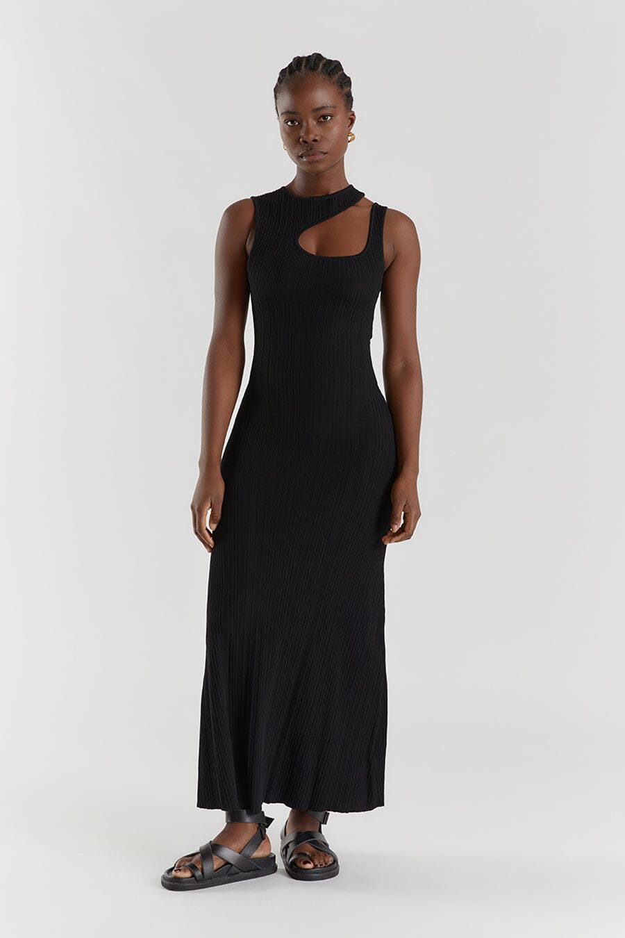 Black midi hot sale maxi dress