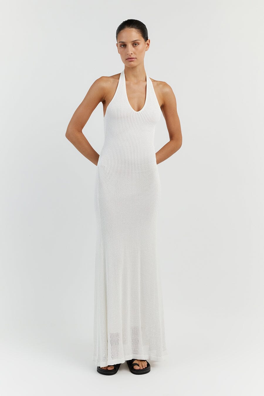 Off white hotsell crochet dress