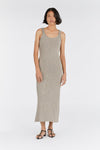 DION TAUPE BOUCLE MAXI DRESS